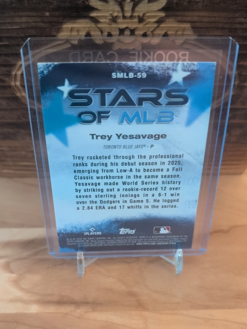 2026 Topps Series 2 Trey Yesavage Stars Of MLB Rookie Card Blue Jays - Picture 2 of 2